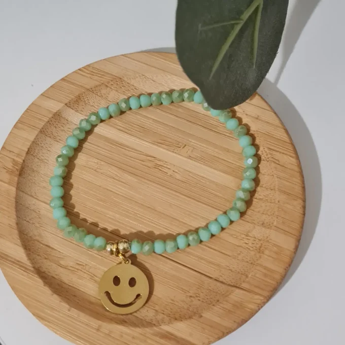 Pulsera carita smile de acero inoxidable